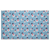 Blaues Weihnachtsmuster mit Schneemännern und Schn Stoff (Fat Quarter (45,7 x 55,9 cm))