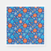 Blaues Weihnachtsmuster Serviette (Vorderseite)