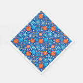 Blaues Weihnachtsmuster Serviette (Ecke)