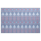 Blaues Weihnachtsstrickmotiv Stoff (Fat Quarter (45,7 x 55,9 cm))