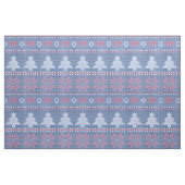 Blaues Weihnachtsstrickmuster Stoff (Fat Quarter (45,7 x 55,9 cm))