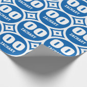 Blaues Weiß irgendein Geschenkpapier (Ecke)