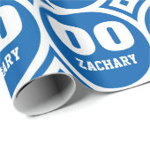 Blaues Weiß irgendein Geschenkpapier (Rolleneckpunkt)