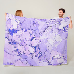 Blaues Weiß Modernes italienisches Marmor Elegant Fleecedecke