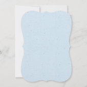 Blaues Weiß und braunes Blumenbouquet Save The Date (Rückseite)