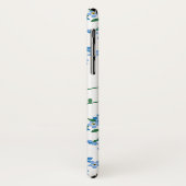 Blaues Weiß vergisst mich nicht Blumenmuster Case-Mate iPhone Hülle (Hinten/Links)