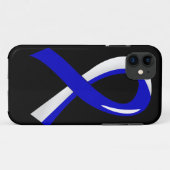 Blaues weißes Band 3 ALS Case-Mate iPhone Hülle (Rückseite (Horizontal))