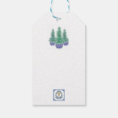 Blaues weißes Band Weihnachten Hannukah Geschenk T Geschenkanhänger (Rückseite)