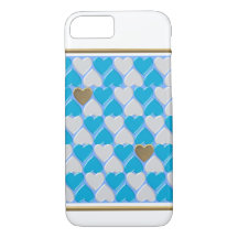 Blaues, weißes bayerisches Muster. Case-Mate iPhon