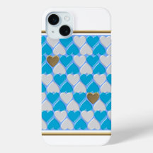 Blaues, weißes bayerisches Muster. Case-Mate iPhon
