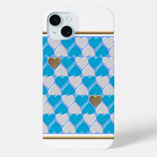 Blaues, weißes bayerisches Muster. Case-Mate iPhon iPhone Hülle (Rückseite)