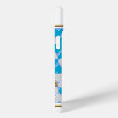 Blaues, weißes bayerisches Muster. Case-Mate iPhon iPhone Hülle (Rückseite / Rechts)