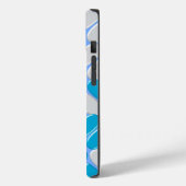 Blaues, weißes bayerisches Muster. Case-Mate iPhone Hülle (Rückseite / Links)