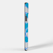 Blaues, weißes bayerisches Muster. Case-Mate iPhone Hülle (Rückseite / Rechts)