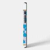 Blaues, weißes bayerisches Muster. Case-Mate iPhone Hülle (Rückseite / Links)