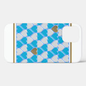Blaues, weißes bayerisches Muster. Case-Mate iPhone Hülle (Rückseite (Horizontal))