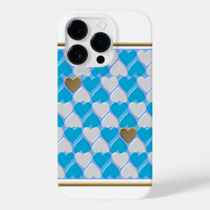 Blaues, weißes bayerisches Muster. Case-Mate iPhone 14 Pro Hülle