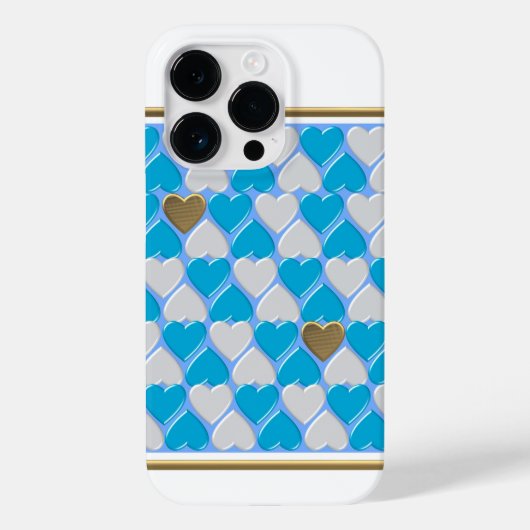 Blaues, weißes bayerisches Muster. Case-Mate iPhone Hülle (Rückseite)