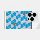 Blaues, weißes bayerisches Muster. Case-Mate iPhone Hülle (Rückseite (Horizontal))