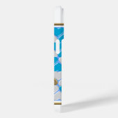 Blaues, weißes bayerisches Muster. Case-Mate iPhone Hülle (Rückseite / Rechts)