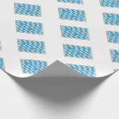 Blaues, weißes bayerisches Muster. Geschenkpapier (Ecke)
