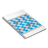 Blaues, weißes bayerisches Muster. Notizblock (Rechte Seite)