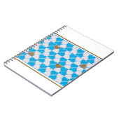 Blaues, weißes bayerisches Muster. Notizblock (Linke Seite)