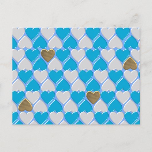 Blaues, weißes bayerisches Muster. Postkarte (Vorderseite)