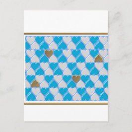 Blaues, weißes bayerisches Muster. Postkarte