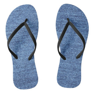 Blaues weißes Denim Textur-Bild Badesandalen