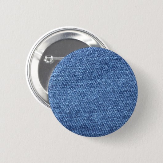 Blaues weißes Denim Textur-Bild Button (Vorne & Hinten)