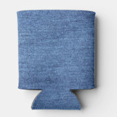 Blaues weißes Denim Textur-Bild Dosenkühler (Rückseite)