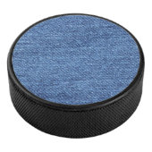 Blaues weißes Denim Textur-Bild Eishockey Puck (3/4)
