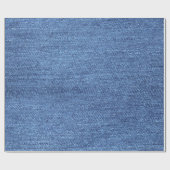Blaues weißes Denim Textur-Bild Geschenkpapier (Flach)