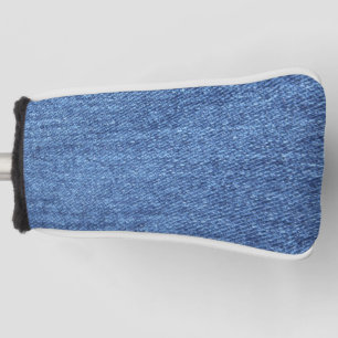 Blaues weißes Denim Textur-Bild Golf Headcover