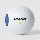 Blaues weißes Denim Textur-Bild Golfball (Logo)