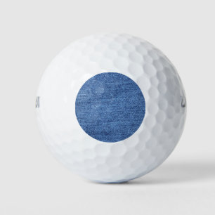 Blaues weißes Denim Textur-Bild Golfball