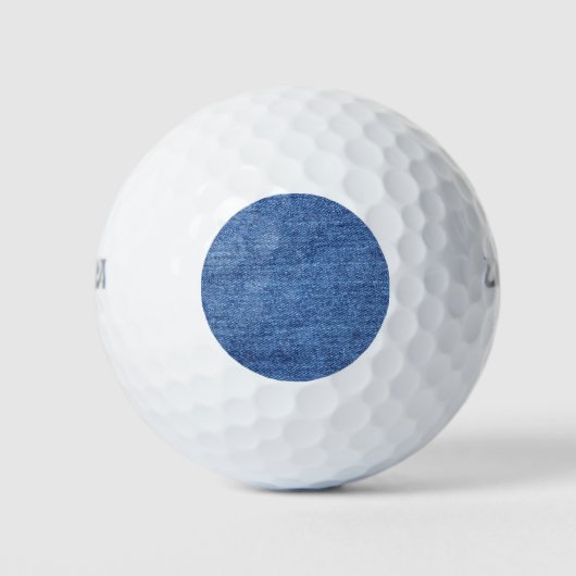 Blaues weißes Denim Textur-Bild Golfball (Vorderseite)