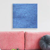 Blaues weißes Denim Textur-Bild Leinwanddruck (Insitu (Wohnzimmer))