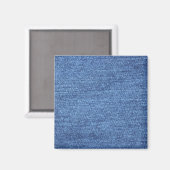 Blaues weißes Denim Textur-Bild Magnet (Vorderseite/Rückseite)