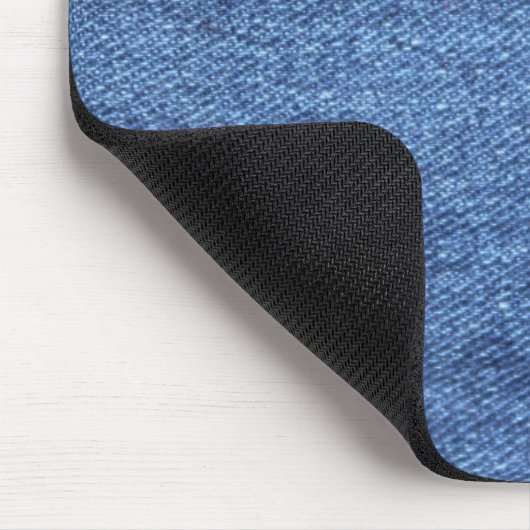 Blaues weißes Denim Textur-Bild Mousepad (Ecke)