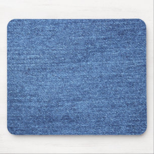 Blaues weißes Denim Textur-Bild Mousepad