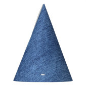 Blaues weißes Denim Textur-Bild Partyhütchen (Links)