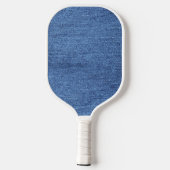 Blaues weißes Denim Textur-Bild Pickleball Schläger (Rückseite)