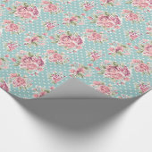 Blaues weißes elegantes des geschenkpapier (Ecke)