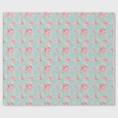 Blaues weißes elegantes des geschenkpapier (Flach)