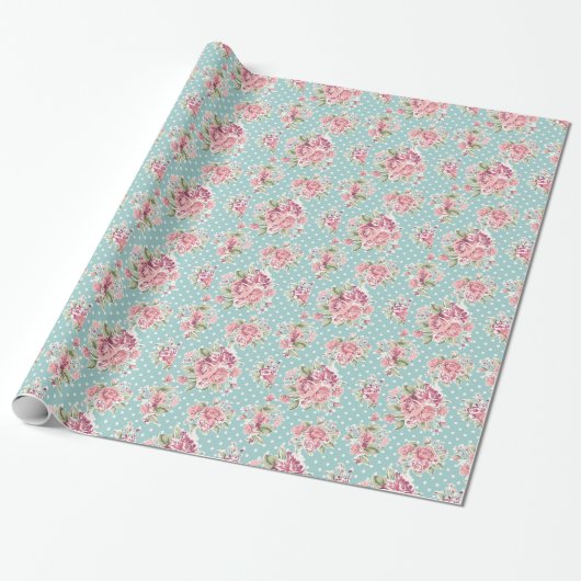 Blaues weißes elegantes des geschenkpapier (Ungerollt)