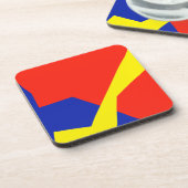 Blaues weißes Element Getränkeuntersetzer (Linke Seite)