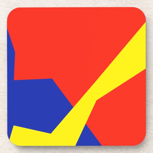 Blaues weißes Element Getränkeuntersetzer (Vorderseite)