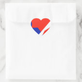 Blaues weißes Element Herz-Aufkleber (Tasche)